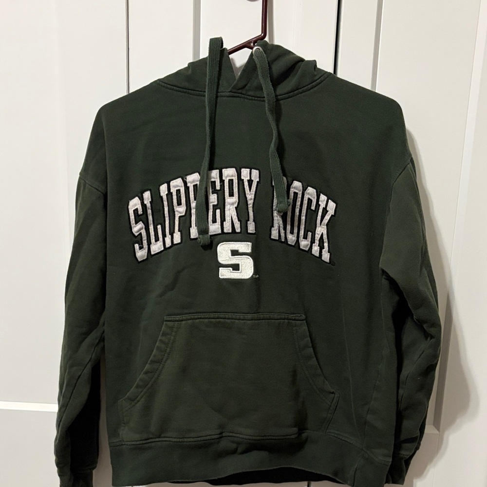 Varsity Dark Green Slippery Rock Hoodie
